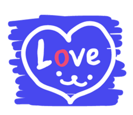blue love panda sticker #8794193