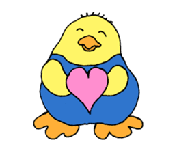 Happy chick penguin sticker #8795538