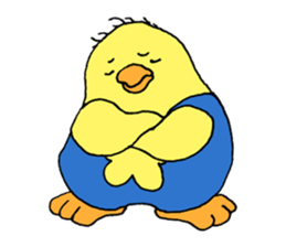 Happy chick penguin sticker #8795555