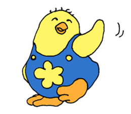 Happy chick penguin sticker #8795561