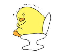 Happy chick penguin sticker #8795572