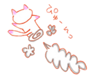 PINK&WHITE Cat Sticker sticker #8797341