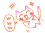 PINK&WHITE Cat Sticker sticker #8797348