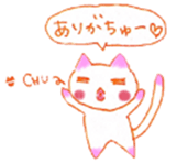 PINK&WHITE Cat Sticker sticker #8797365