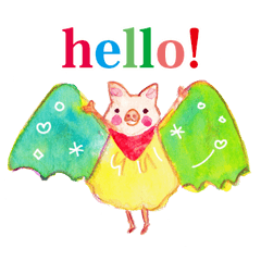 Colorful watercolor Sticker