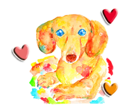 Colorful watercolor Sticker sticker #8797385