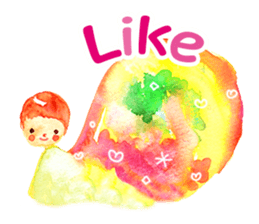 Colorful watercolor Sticker sticker #8797395