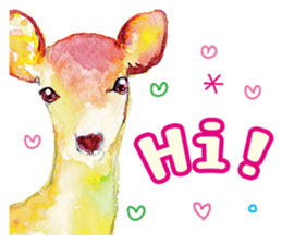 Colorful watercolor Sticker sticker #8797402