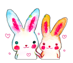 Colorful watercolor Sticker sticker #8797403