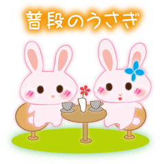 Words of everyday cute rabbit