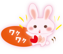 Words of everyday cute rabbit sticker #8797549