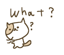 English cute cat stickers sticker #8797892