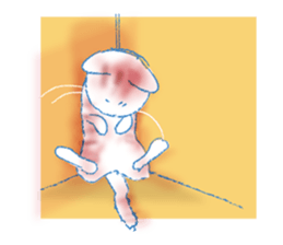 Currant- chan Sticker  feat.Orange tabby sticker #8797959