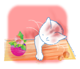 Currant- chan Sticker feat.Orange tabby sticker #8797966