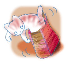 Currant- chan Sticker feat.Orange tabby sticker #8797973