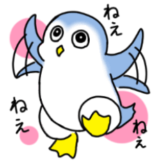 Expressionless and cute penguin