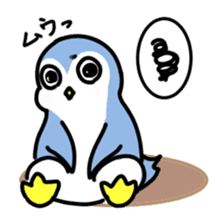 Expressionless and cute penguin sticker #8799501