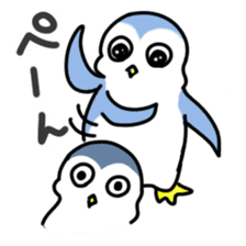Expressionless and cute penguin sticker #8799505
