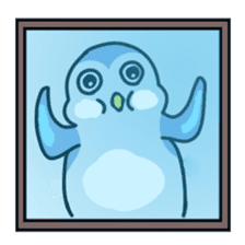 Expressionless and cute penguin sticker #8799506