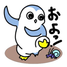 Expressionless and cute penguin sticker #8799509