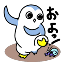 Expressionless and cute penguin sticker #8799509