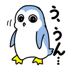 Expressionless and cute penguin sticker #8799511