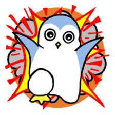 Expressionless and cute penguin sticker #8799517