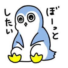Expressionless and cute penguin sticker #8799526