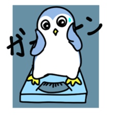 Expressionless and cute penguin sticker #8799528
