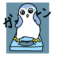 Expressionless and cute penguin sticker #8799528