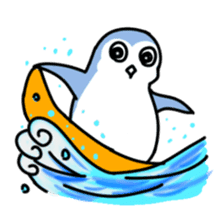 Expressionless and cute penguin sticker #8799529