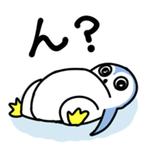 Expressionless and cute penguin sticker #8799530