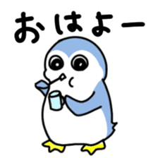 Expressionless and cute penguin sticker #8799531
