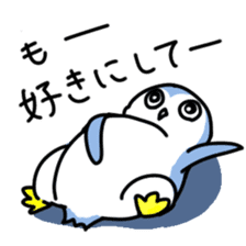 Expressionless and cute penguin sticker #8799533