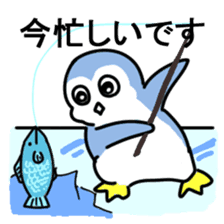 Expressionless and cute penguin sticker #8799534