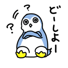 Expressionless and cute penguin sticker #8799535