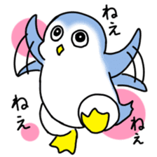 Expressionless and cute penguin sticker #8799537