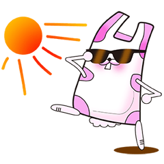 Plastic shopping bag rabbit -2