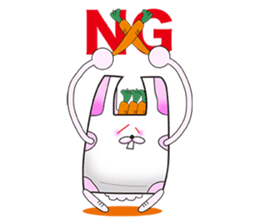 Plastic shopping bag rabbit -2 sticker #8800061