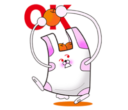 Plastic shopping bag rabbit -2 sticker #8800062