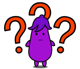 Nasumaru the eggplant sticker #8800787