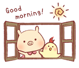 Pig & Chick of Toterapotte(English) sticker #8802138