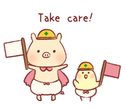 Pig & Chick of Toterapotte(English) sticker #8802147