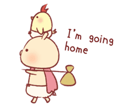 Pig & Chick of Toterapotte(English) sticker #8802151