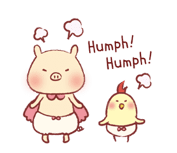 Pig & Chick of Toterapotte(English) sticker #8802154