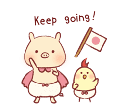 Pig & Chick of Toterapotte(English) sticker #8802155