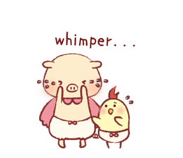 Pig & Chick of Toterapotte(English) sticker #8802161
