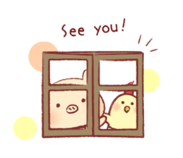 Pig & Chick of Toterapotte(English) sticker #8802162