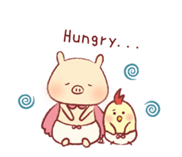 Pig & Chick of Toterapotte(English) sticker #8802167