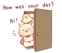 Pig & Chick of Toterapotte(English) sticker #8802176